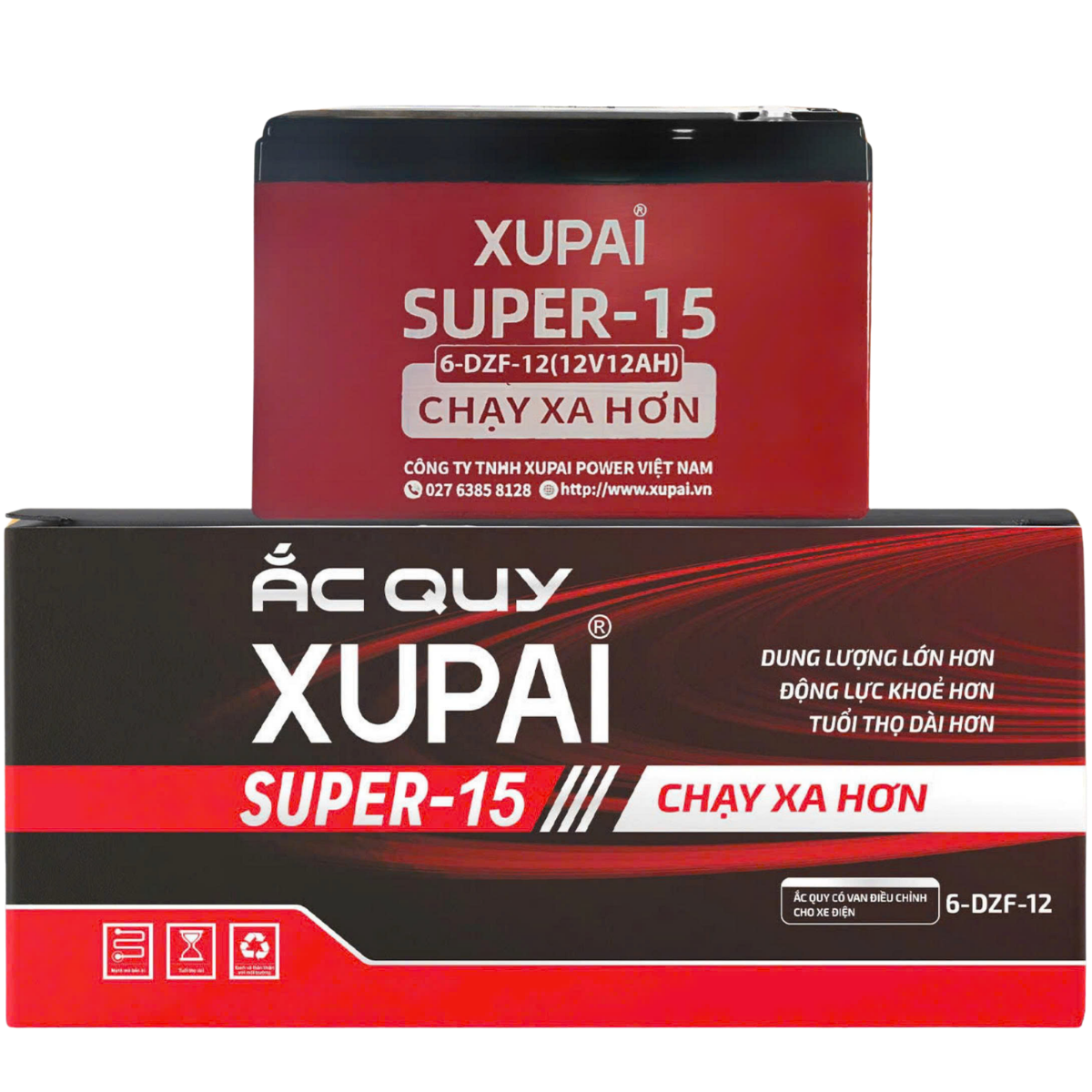 Ắc quy SUPER-15 (6-DZF-12) 8 1